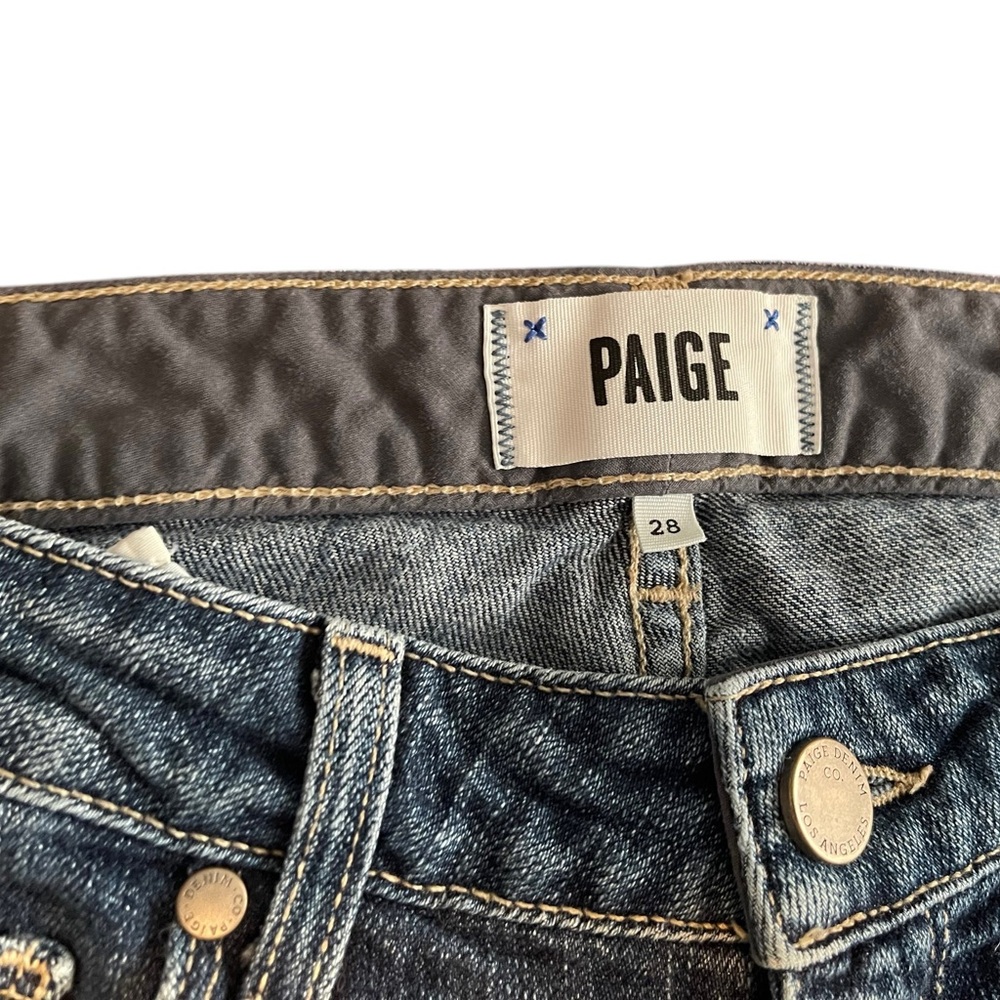 PAIGE Blue Straight Leg Pants